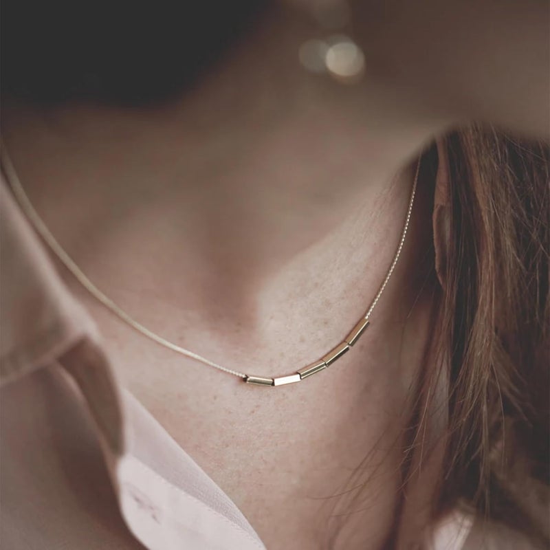 Ieftop Valentines Birthday Gifts for Women Teen Girls - Dainty 14K Gold/Silver Plated Cute Heart Handmade Disc Circle Bee Choker Adjustable Necklace for Women Teenage Girl Trendy Jewelry - Image 4